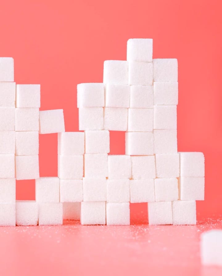 a tower made of sugar cubes