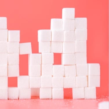 a tower made of sugar cubes